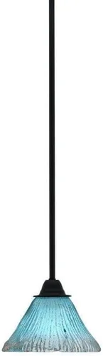 Miniatura 28 de Toltec Lighting Paramount - Mini colgante de 1 luz en acabado negro mate con cristal de arte perla de 7 pulgadas y estilo negro