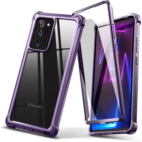 Miniatura 11 de Dexnor Funda para Galaxy Note 20 Ultra con Protector de Pantalla Transparente Metal Electrochapado 360 Cuerpo Completo Resistente Protectora Rosa