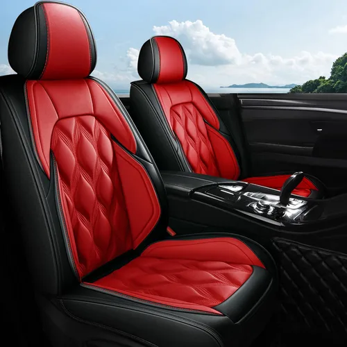 Miniatura 13 de AOMSAZTO Fundas de asiento de automóvil, 2 asientos delanteros, ajuste personalizado para Volkswagen Jetta 2007-2026, fundas de cojín de cuero