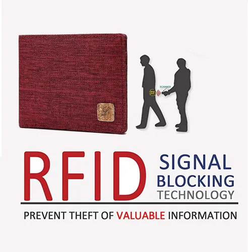 Miniatura 4 de Cartera de tela minimalista con bloqueo RFID, Minimalista