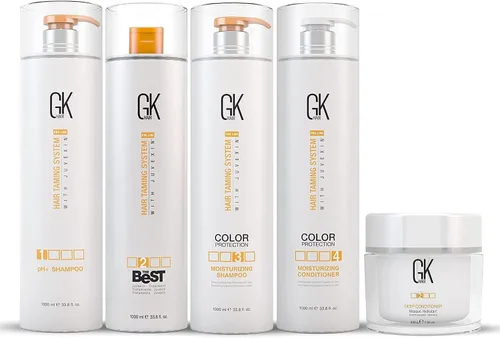 Miniatura 12 de GK HAIR Global Keratin El mejor kit de tratamiento de queratina alisadora (3.4 onzas líquidas/3.4 fl oz) Complejo brasileño profesional alisado