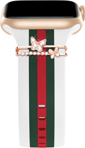 Miniatura 12 de Banda de diseñador con adornos decorativa compatible con Apple Watch de 38mm 40mm 41mm 42mm 44mm 45mm 46mm 49mm, para mujeres y hombres, pulseras