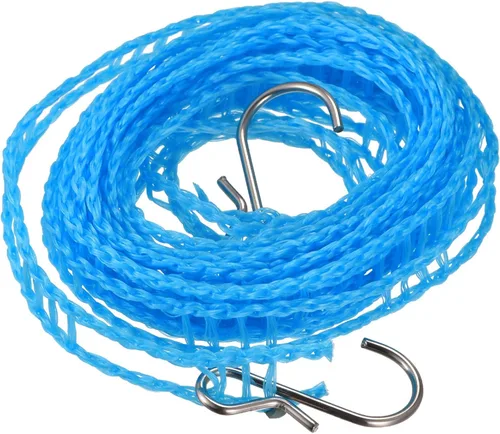 Miniatura 13 de uxcell Tendedero portátil, de nailon de 9.84 pies, resistente al viento, antideslizante, cuerda de lavado para patio, viajes al aire libre, camping