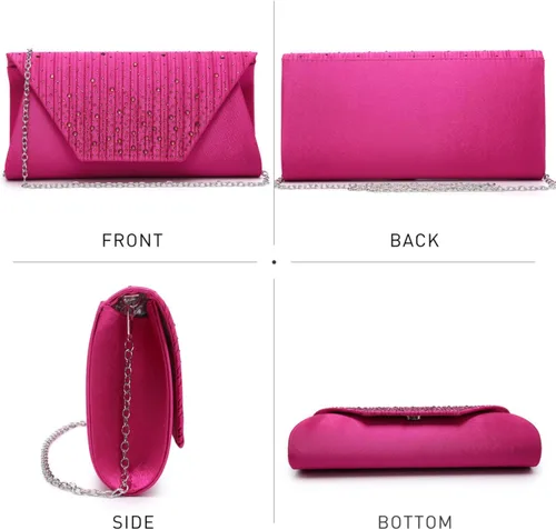 Miniatura 3 de Dasein - Bolsos de mano para mujer, para bodas, carteras para fiestas, bolsos de mano tipo clutch para cócteles, graduación, formales con strass