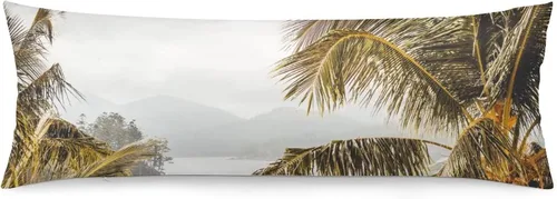 Miniatura 17 de Protector de almohada de playa con palmeras tropicales de 16 x 14 pulgadas, palmeras de playa, paisaje marino costero, decorativo, rectangular