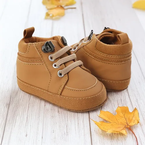 Miniatura 4 de Meckior Zapatos deportivos de tobillo para bebés y niñas pequeños, suela antideslizante suave, piel sintética, mocasines para bebés recién nacidos