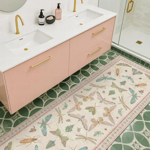 Miniatura 76 de Hazo Haus Alfombra de Baño Bohemia Lavable 2x3, Alfombras Pequeñas para Cocina, Tocador, Puerta Principal Entrada Interior, Antideslizante Pelo Bajo
