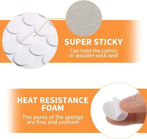 Miniatura 3 de 500 calcomanías de mecha de vela, calcomanías de cera para velas, pegamento a prueba de calor, pegamento que se adhiere de forma estable en cera
