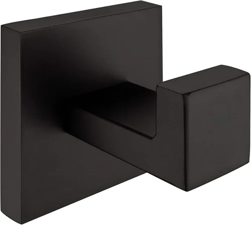 Miniatura 12 de Nolimas Gancho para toallas de baño de acero inoxidable a prueba de óxido, gancho para toallas para colgar en la pared, cuadrado para inodoro, Negro