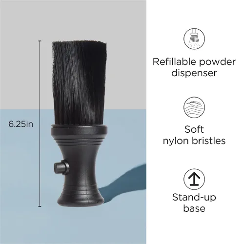 Miniatura 2 de Diane Plumero de cuello con dispensador de polvo y cepillo de peluquería para eliminar el cabello suelto del cuello y las orejas, cerdas de nailon