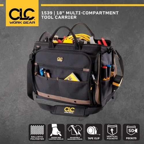 Miniatura 6 de Bolsa de herramientas multicompartimento con 50 bolsillos de artesanía en piel personalizable 1539