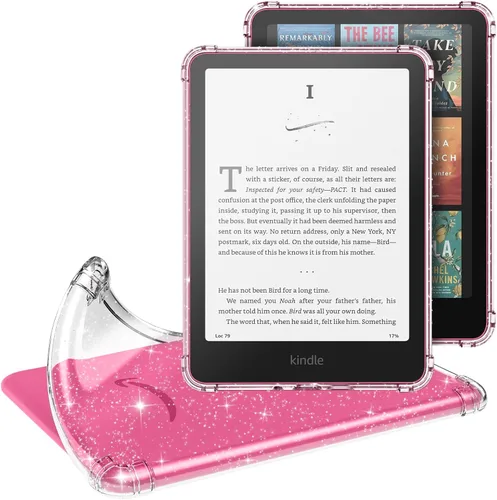 MoKo Funda para Kindle Paperwhite de 7 pulgadas (12ª generación-2024) y Kindle Colorsoft Signature Edition 2024 ultra fina, transparente, flexible,