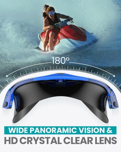 Miniatura 3 de OutdoorMaster Máscara de natación - Máscara de natación de visión amplia y gafas antivaho impermeable Espejo Bb-azul