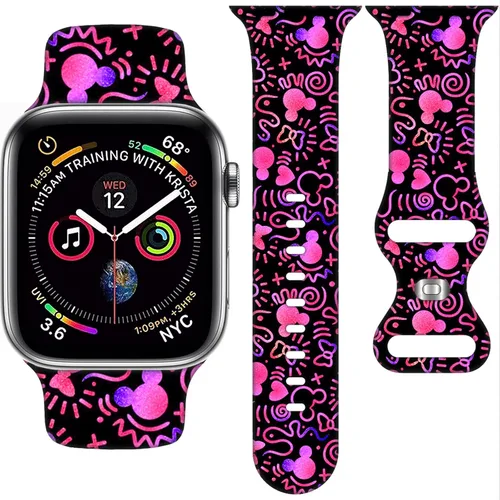 Miniatura 13 de Correa de Dibujos Animados Compatible con Apple Watch 38mm/40mm/41mm/42mm/44mm/45mm/46mm, Correas Lindas de Reemplazo para Apple Watch Series 10 9 8