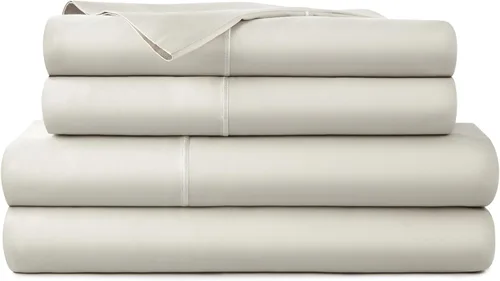 Miniatura 15 de Sábanas 100% algodón orgánico, tamaño matrimonial, sábanas orgánicas con certificación GOTS con bolsillo profundo de 300 hilos y tejido de satén