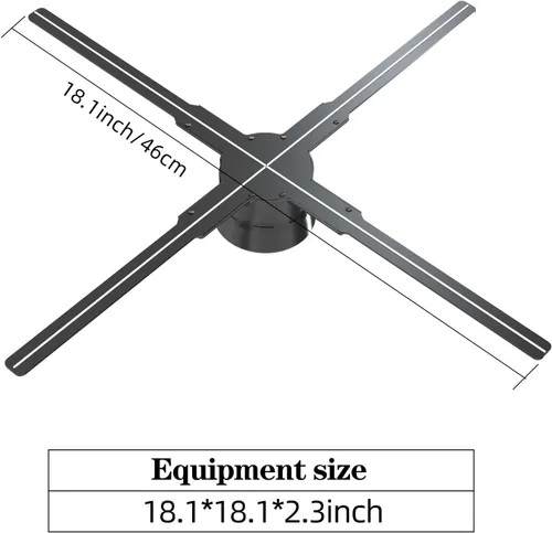 Miniatura 5 de Ventilador holográfico 3D, ventilador holográfico de 18.1 pulgadas con control remoto/Bluetooth/WIFI/700 videoteca, ventilador holográfico