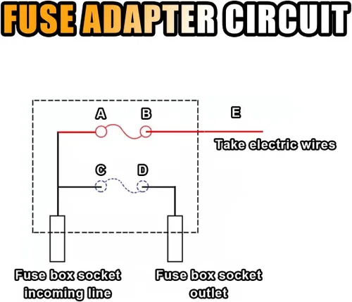 Miniatura 5 de 5 piezas de adaptador de fusible para agregar un circuito de 12 V para automóvil, soporte de fusible de cuchilla mini de perfil bajo, juego con 5 x