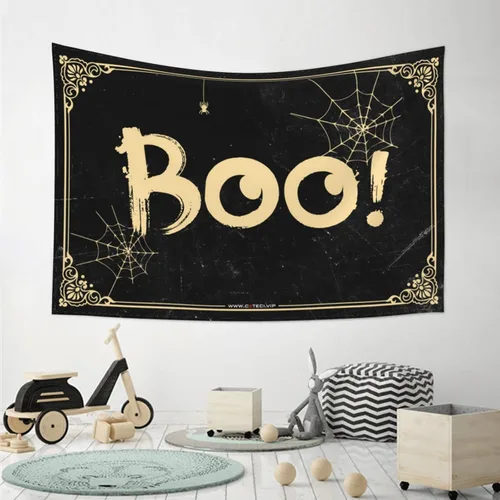 Miniatura 4 de Divertido tapiz de Halloween, fantasma, boo, cosas geniales para tu habitación, cosas para habitación de niños (tamaño: 39.4 x 59.1 in)