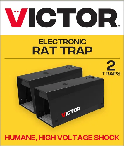 Victor M241BSR-2 - Trampa electrónica para ratas para interiores, trampas eléctricas humanitarias para interiores para el hogar, sin tacto, sin ver,