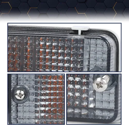 Miniatura 4 de PIT66 Luz de señal de giro compatible con Toyota Pickup 1984 1985 1986 1987 1988 Lente ahumada del lado izquierdo del conductor y del lado derecho