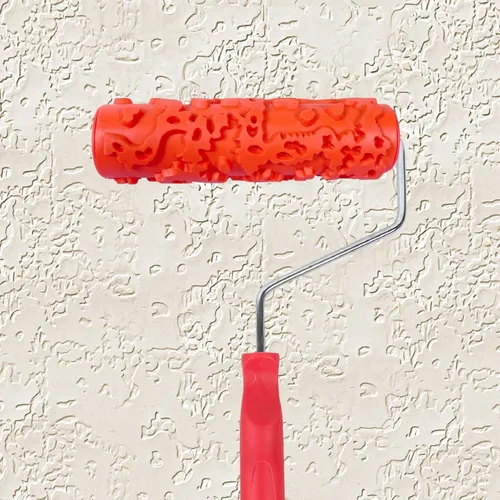 Miniatura 20 de Nichiyo - Rodillo de textura de 7 pulgadas, rodillo de pintura con patrón artístico decorativo DIY, rodillo de goma para decoración de paredes