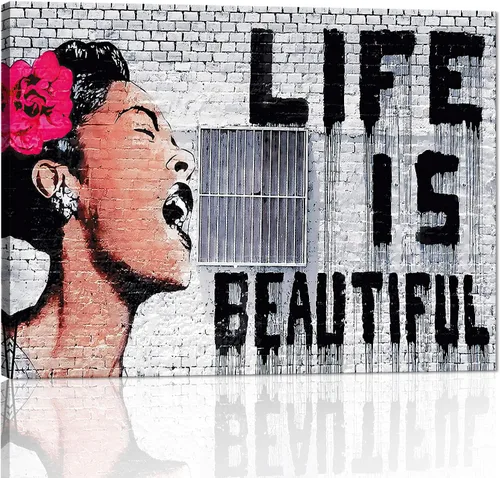 Miniatura 66 de Yatsen Bridge Arte Callejero Clásico Banksy Graffiti Arte de Pared Detrás de la Cortina Pósters Pinturas en Lienzo Imágenes de Graffiti Coloridas