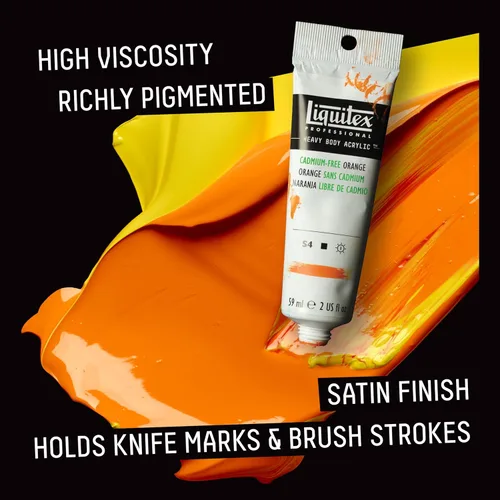 Miniatura 6 de Liquitex Pintura Acrílica Profesional de Cuerpo Pesado, Tubo de 2 oz (59ml), Rojo Fluorescente
