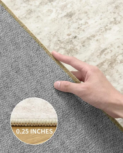 Miniatura 9 de Art&Tuft Alfombra Lavable, Alfombras de Área Abstractas con Respaldo Antideslizante, Alfombras Resistente a Manchas para Sala de Estar, Alfombra