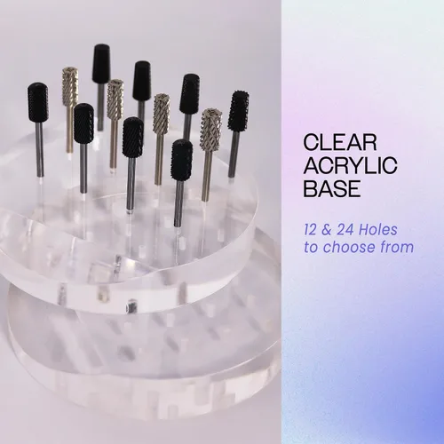 Miniatura 4 de PANA - Soporte para brocas de uñas, organizador de exhibición, a prueba de polvo, caja de almacenamiento, herramientas para uso doméstico o sala