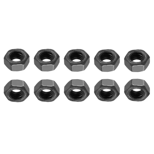 DTGN Tuercas hexagonales M6x1mm (DxP), paquete de 50, buenas para reparación de garaje en casa, tuercas hexagonales chapadas en zinc de acero al