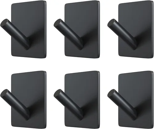 Miniatura 10 de PMMASTO Ganchos autoadhesivos para toallas, ganchos adhesivos resistentes para colgar abrigos de pared para colgar – Ganchos de ducha