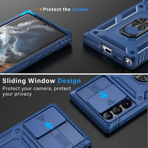 Miniatura 2 de PASNEW Funda para Samsung Galaxy Note20 Ultra, cubierta de cámara de grado militar resistente de cuerpo completo a prueba de golpes con patada