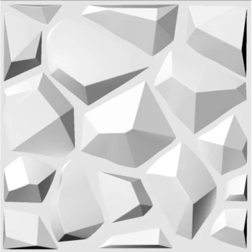 Miniatura 2 de Kingsman - Paneles de pared 3D de 19.6 pulgadas x 19.6 pulgadas x 1 pulgadas (10 unidades), color blanquecino, material de fibra vegetal ECO