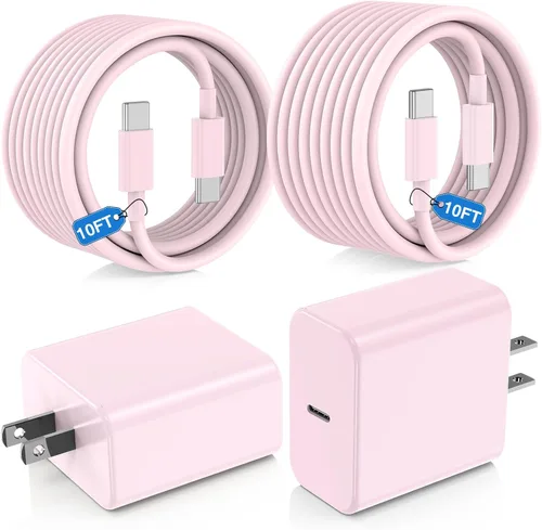 Miniatura 9 de Cargador súper rápido tipo C de 45 W para Samsung Galaxy S25/S24/S23 Ultra, cargador de teléfono USB C Android con cables tipo C de 6 pies/10 pies