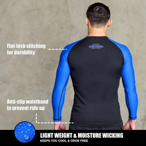 Miniatura 3 de Elite Sports MMA, BJJJ, No-Gi, protección de entrenamiento de manga corta