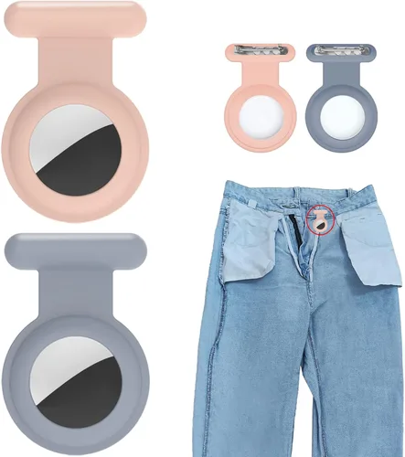 Miniatura 13 de Paquete de 2 soportes para rastreador, GPS oculto de silicona para niños con pin invisible, cubierta antipérdida para niños, ancianos, mascotas