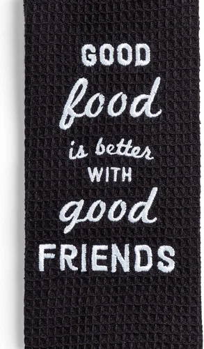 Miniatura 3 de DEMDACO Good Food Friends - Toalla de cocina extra larga sobre el hombro de mezcla de algodón Boa