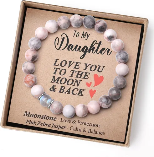 Miniatura 6 de Regalos de Navidad para hija, nieta, sobrina, amor, protección, pulsera de cristal natural con significado, regalos hechos a mano