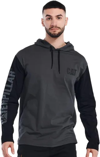 Miniatura 20 de Caterpillar Camisas largas con capucha para hombre con protección UPF 50, control de humedad y logotipo de gato en la manga