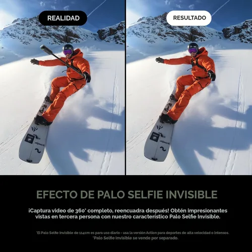 Miniatura 4 de Insta360 X5 Paquete Esencial - Cámara de acción 8K 360° impermeable, líder en poca luz, efecto de palo de selfie invisible, lente resistente