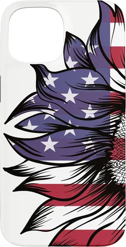 Miniatura 6 de Funda patriótica para iPhone 13 Pro Max USA 4 de julio con diseño de girasol