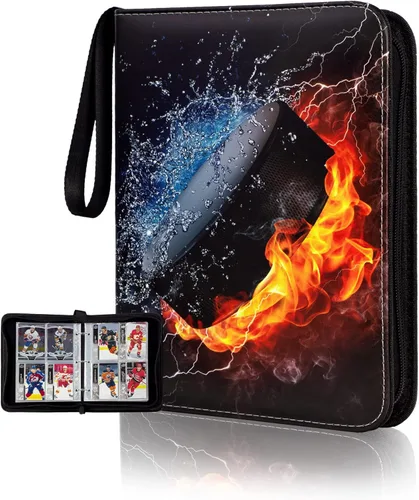 Miniatura 13 de Carpeta de tarjetas compatible con tarjetas de fútbol americano, tarjetas de intercambio, para MTG y otros TCG, se adapta a 400 tarjetas con 50