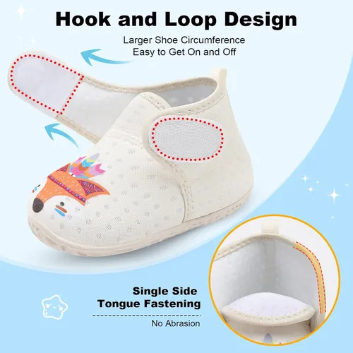 Miniatura 2 de JOINFREE Zapatillas transpirables para bebés y niñas, zapatos antideslizantes para primeros pasos, zapatos para cuna, zapatos descalzos para bebés