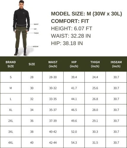 Miniatura 6 de NATUVENIX Snow Pants Men Ski Pants Men Water Resistant Hiking Pants for Men Fleece Lined Tactical Work Snowboard Pants