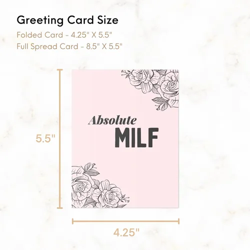 Miniatura 6 de Tarjeta de felicitación o agradecimiento con mensaje gracioso en inglés (Absolute MILF)