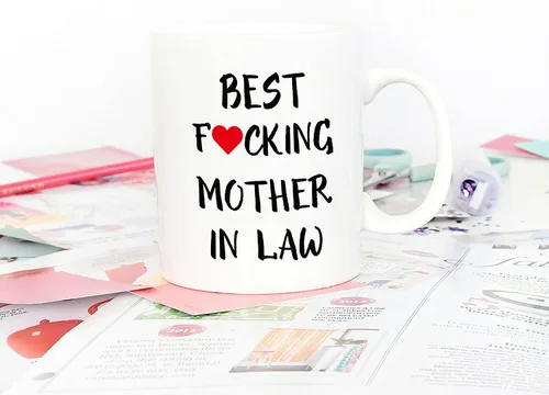 Miniatura 4 de 5Aup Regalos de Navidad para el día de la madre, taza de café divertida para suegra de parte del yerno, tazas de 11 onzas para la mejor suegra