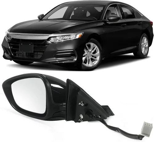Espejo de puerta lateral izquierdo para Honda Accord LX, Sport 2018-2022 丨 Eléctrico 丨 Sin calefacción, sin señal de giro, compatible con pintura