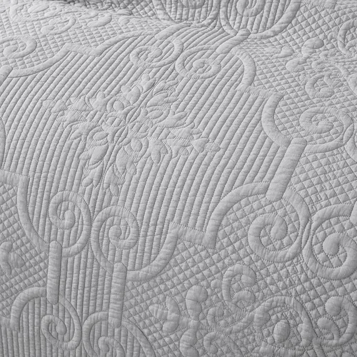 Miniatura 6 de Brandream - Juego de edredón tamaño Queen de algodón, edredones de estilo granja, ropa de cama Matelasse, colcha con borde festoneado, 3 piezas