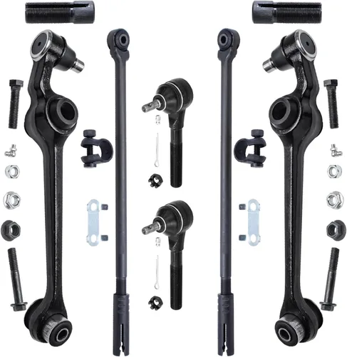 Miniatura 221 de Detroit Axle - Kit de brazos de control de extremo delantero de 8 piezas para Dodge Dakota 00-04, Durango 00-03, 4 brazos de control superior e