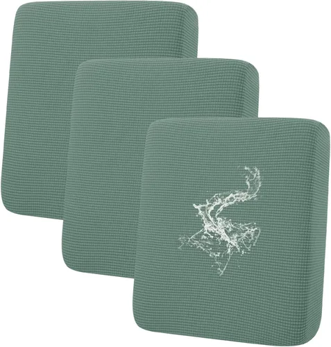 Miniatura 143 de hyha Fundas impermeables para cojines de sofá para mascotas, funda antideslizante para asiento de sofá para perros lavable, tela de jacquard Gris